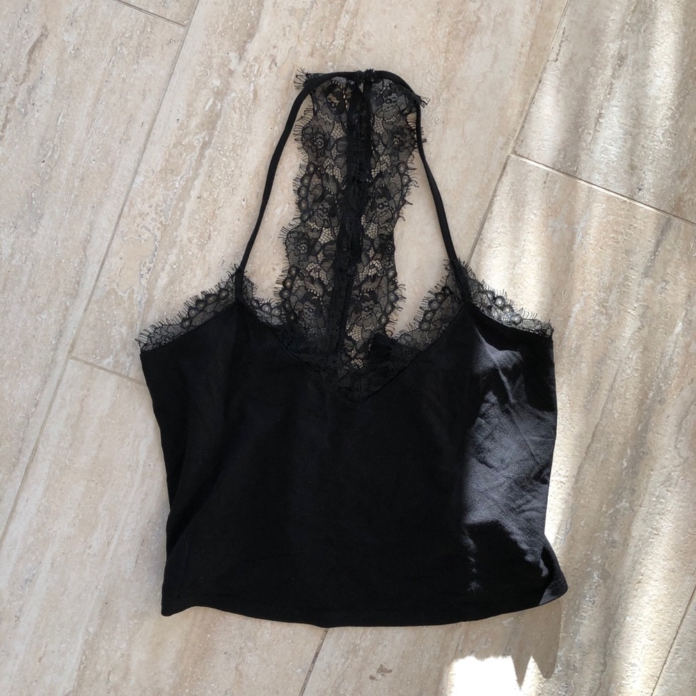 Forever 21 Black Lacy Camisole (Size S)